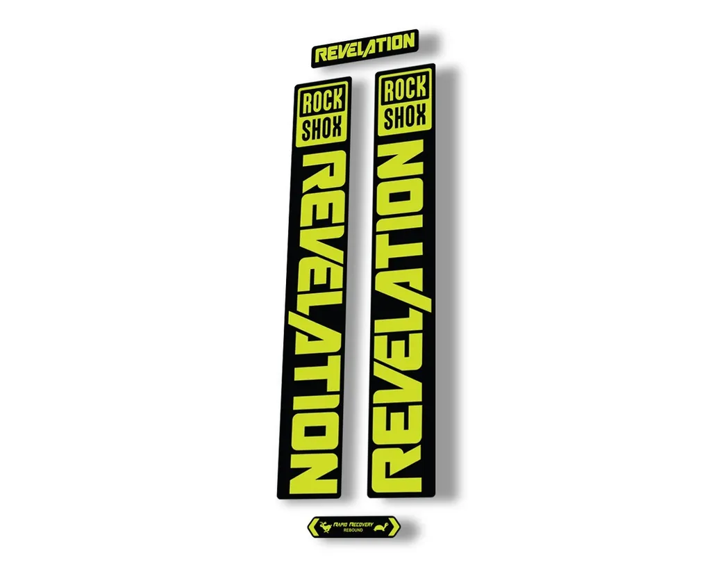 Rock Shox REVELATION 2021 Fork Decal Mountain Bike Sticker Adhesive Lime Green - 1