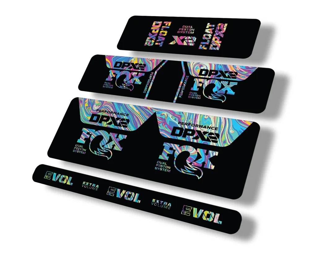 FOX Float DPX2 2021 Performance Rear Shock Suspension Sticker Decal Oil Slick 1 - 1