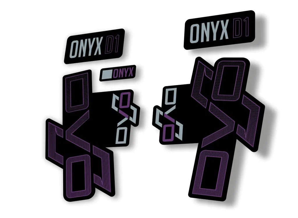 DVO Onyx D1 2022 Fork Suspension Sticker Factory Decal Adhesive Purple - 1