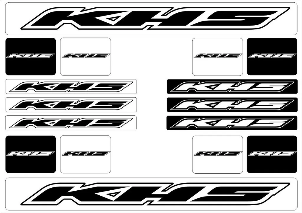 Bicycle Vinyl Frame Stickers – Compatible with KHS Mountain Bikes – Black - 1