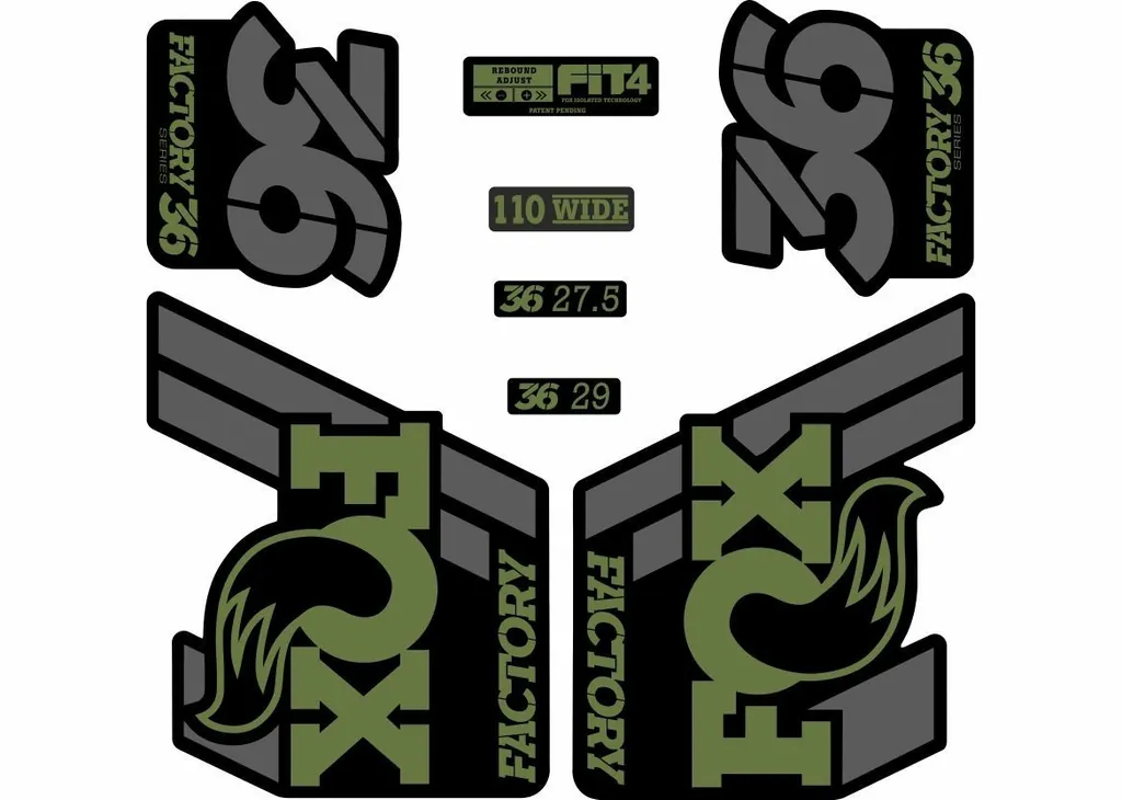 FOX 36 Float 2018-19 Forks Suspension Factory Decal Sticker Adhesive Olive - 1