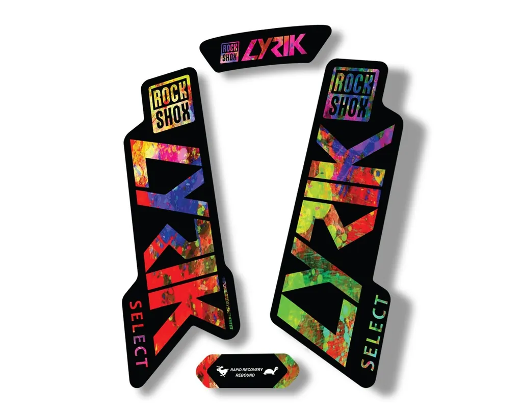 Rock Shox LYRIK 2020 ULTIMATE Mountain Bike Cycling Decal Sticker Oil Slick - 1