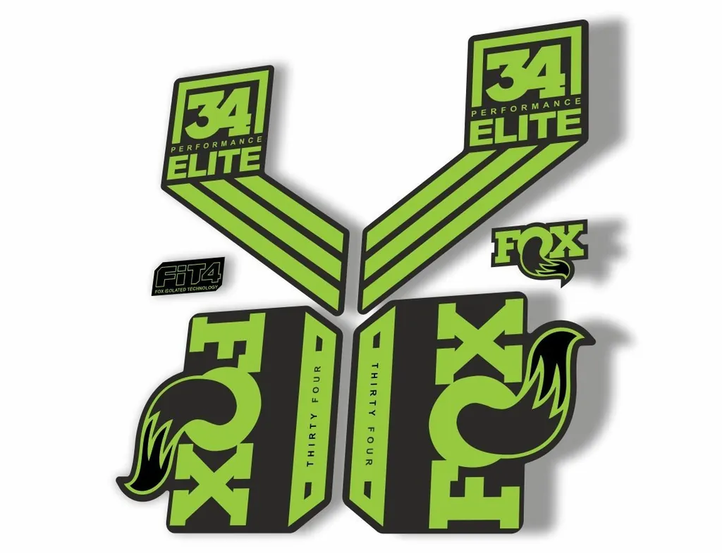 FOX 34 Elite Performance 2017-18 Fork Suspension Factory Decal Sticker Green - 1