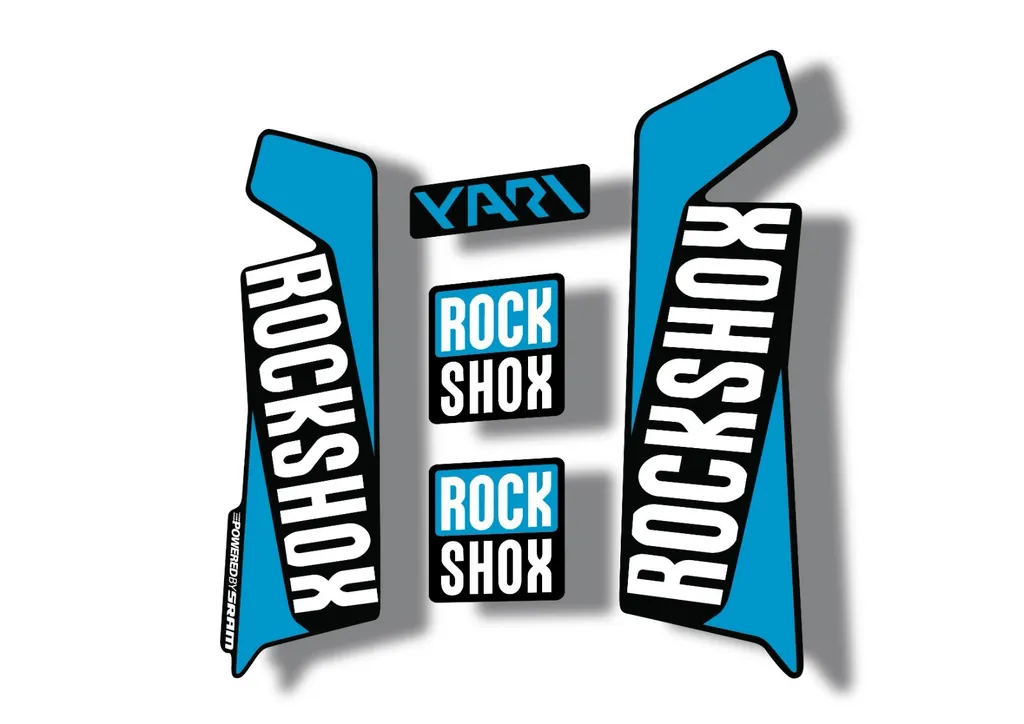 Rock Shox YARI 2017 Fork Decal Mountain Bike Cycling Sticker Adhesive Blue - 1