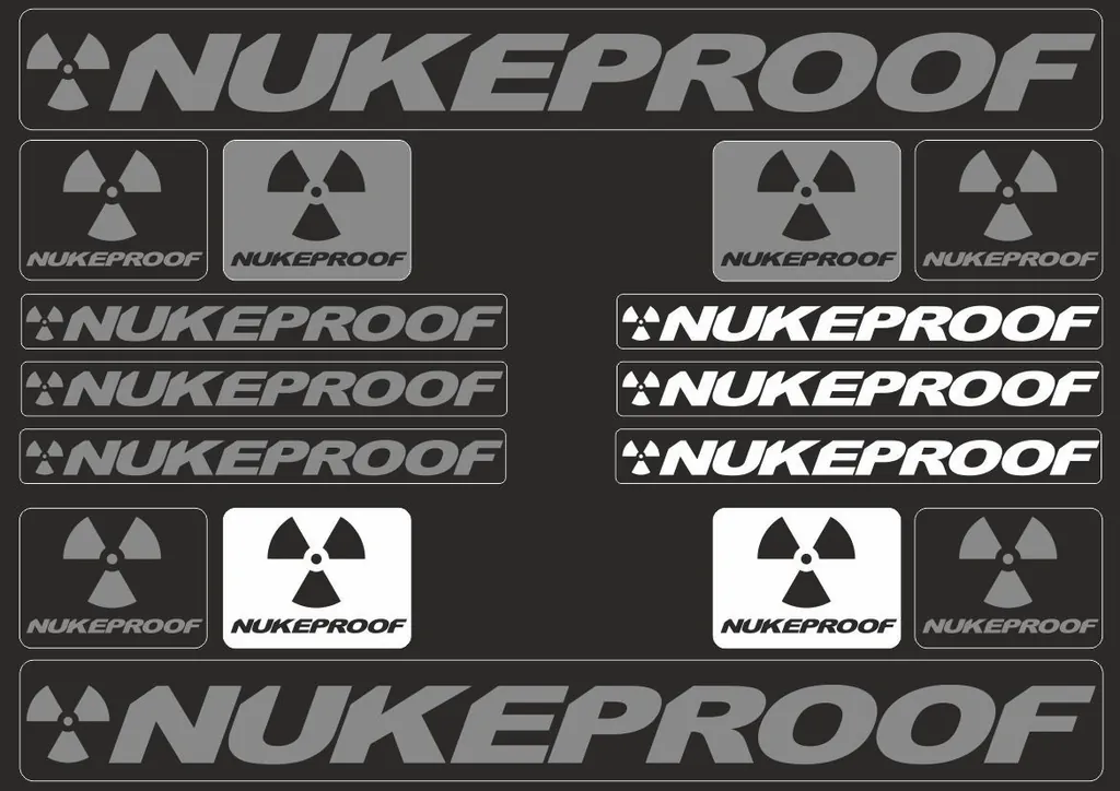 Bicycle Vinyl Stickers – Compatible with Nukeproof Mountain Bikes – Gray - 1