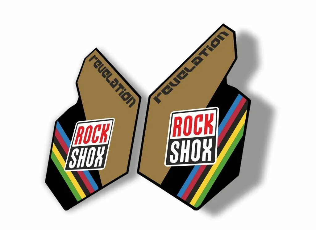 Rock Shox REVELATION 2012 Mountain Bike Cycling Decal Sticker Adhesive UCI Gold - 1