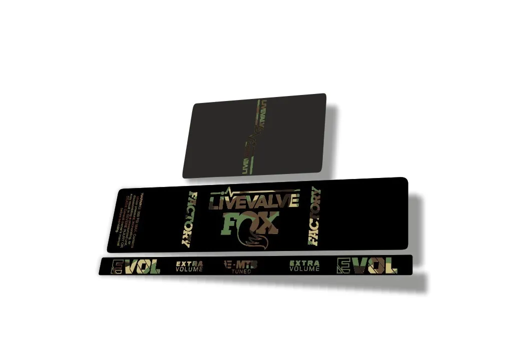 Fox 2022 Live Valve MTB Rear Shock Suspension Sticker Decal Camo - 1