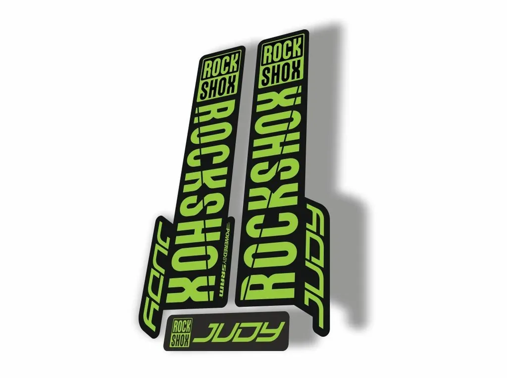Rock Shox JUDY 2018 Fork Decal Mountain Bike Cycling Sticker Adhesive Green - 1