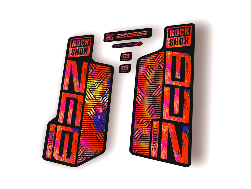Rock Shox ZEB ULTIMATE 2024 Flight Attendant Bike Decal Sticker Oil Slick - 1