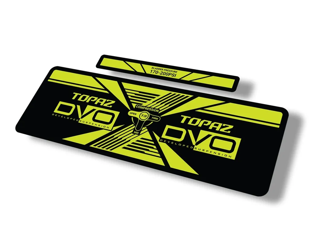 DVO 2020 Topaz AM Rear Shock Suspension Sticker Factory Decal Lime Green - 1