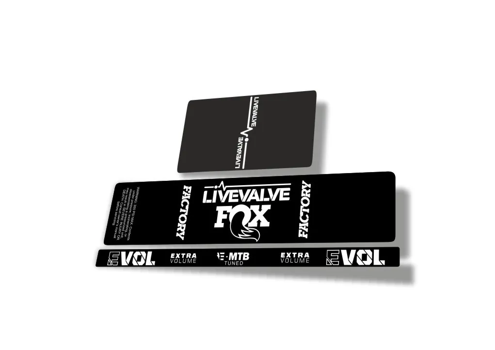Fox 2022 Live Valve MTB Rear Shock Suspension Sticker Decal White - 1