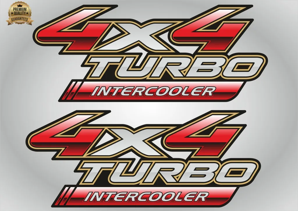 4x4 Decals Compatible with Toyota Hilux Turbo Intercooler 2pcs - 1