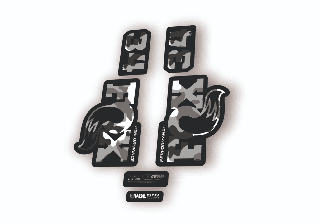 FOX 34 SL Performance 2026 Fork Factory Decal Sticker Adhesive White Camo - 1