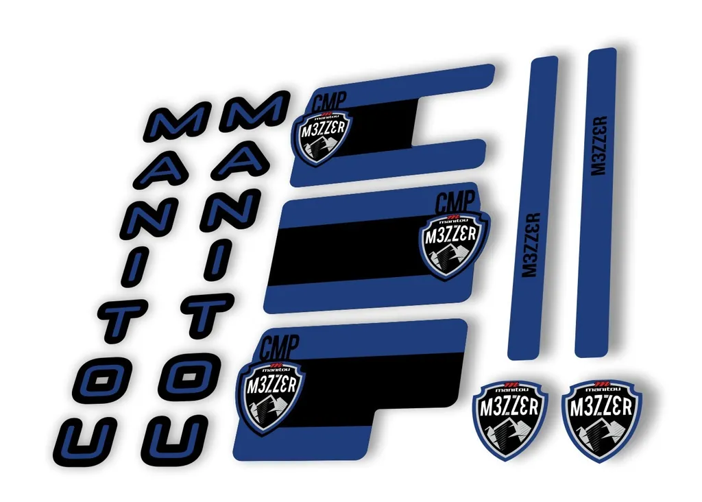 Manitou Mezzer Comp 2020 Fork Suspension Decal Kit Sticker Set Dark Blue - 1