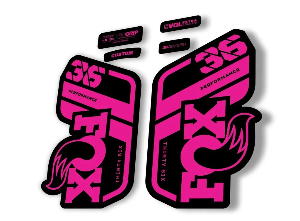 FOX 36 Performance 2021 Factory Fork Decals Suspension Sticker Pink - 1