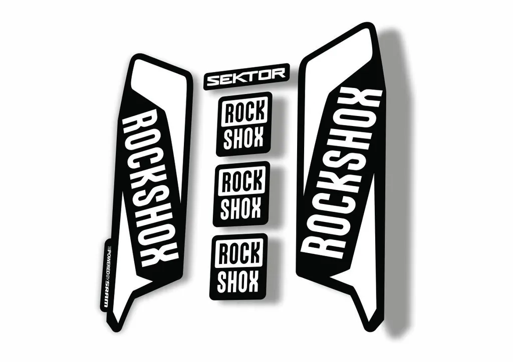 Rock Shox SEKTOR 2016 Fork Decal Mountain Bike Cycling Sticker Adhesive White - 1