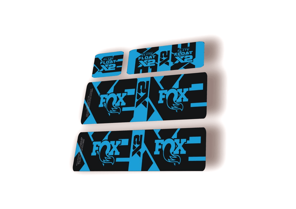 FOX Float X2 Elite 2026 Rear Shock Decal Sticker Kit Adhesive Blue - 1