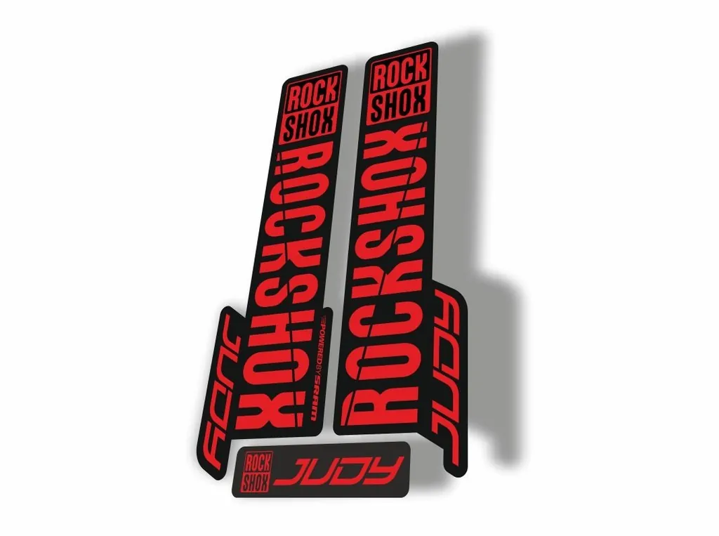 Rock Shox JUDY 2018 Fork Decal Mountain Bike Cycling Sticker Adhesive Red - 1