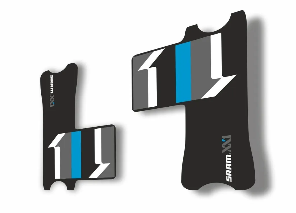 Crank Set Stickers Decals MTB SRAM XX1 Mountain Bike Bicycle Adhesive 2 Pcs Blue - 1