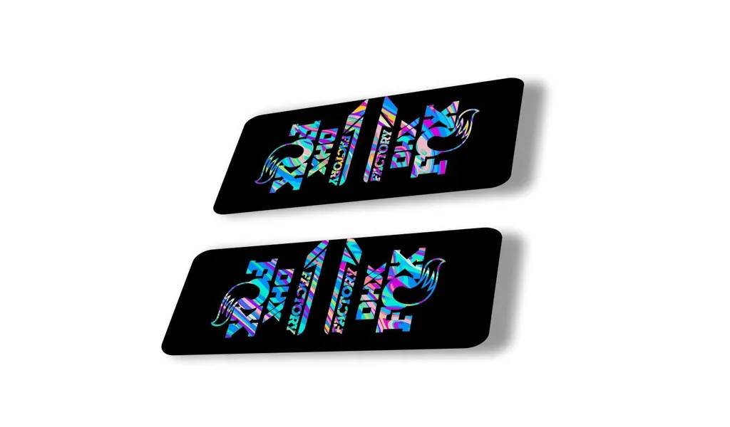 FOX DHX 2022 Factory Rear Shock Suspension Sticker Decal Adhesive Oil Slick 1 - 1