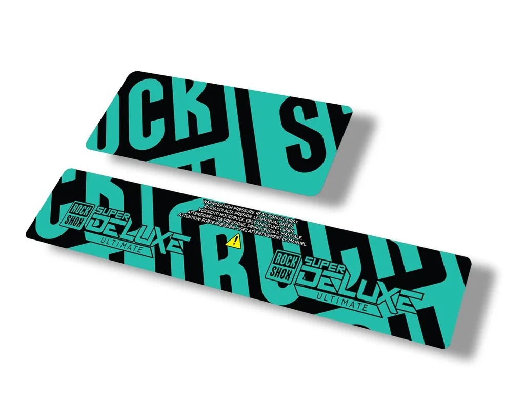Rock Shox 2021 Super Deluxe Ultimate Rear Shock Decal Sticker Set Dolphin - 1