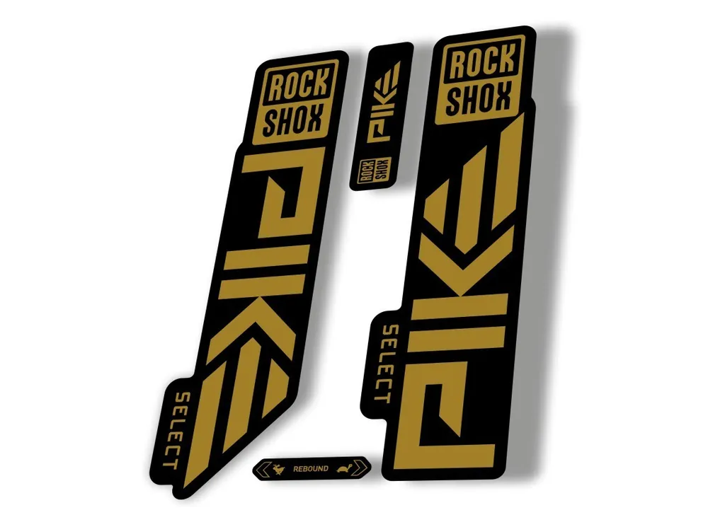 Rock Shox PIKE SELECT 2023 Mountain Bike Cycling Decal Sticker Adhesive Gold - 1