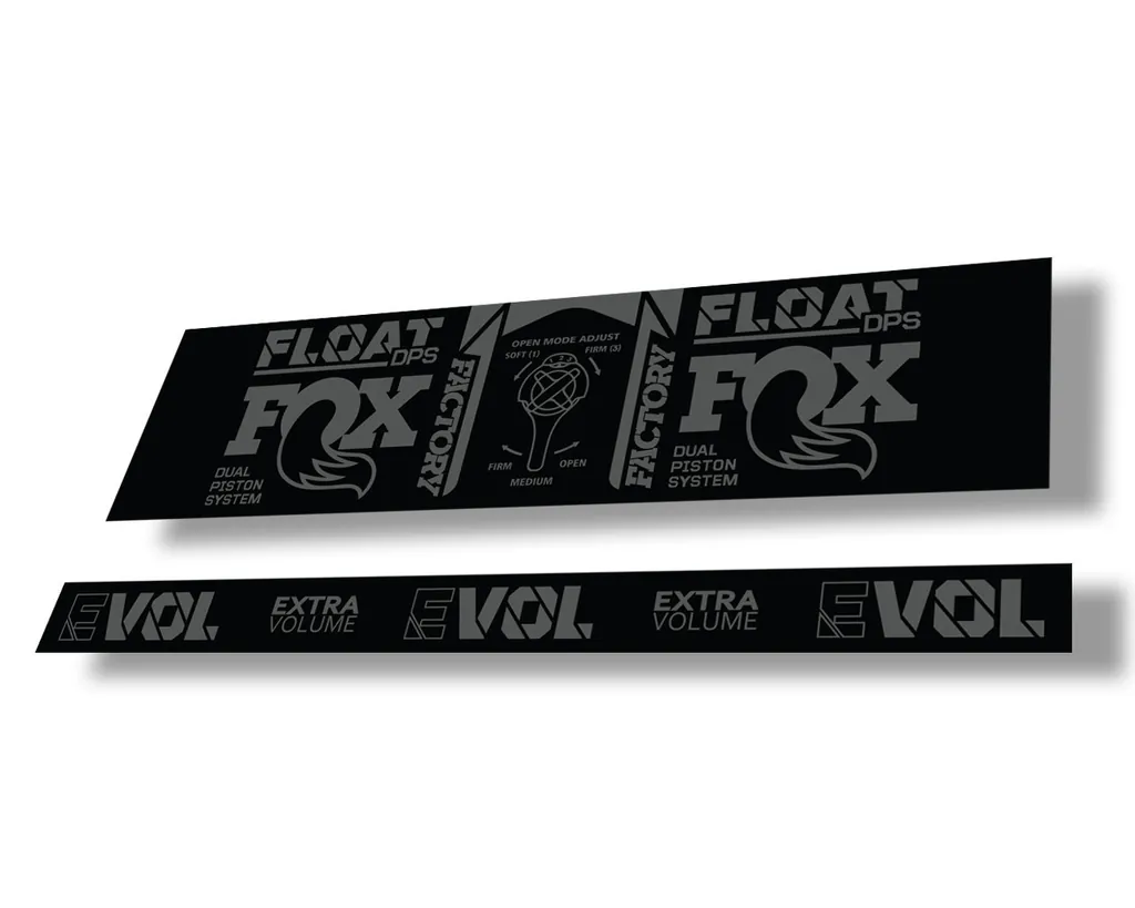 FOX Float DPS 2021 Rear Shock Suspension Factory Sticker Adhesive Decal Gray - 1