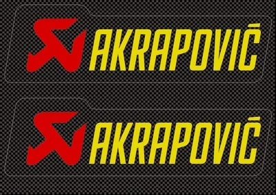 Akrapovic Decals Stickers for Exhaust Graphic Factory Set Vinyl Adhesive Carbon - 1