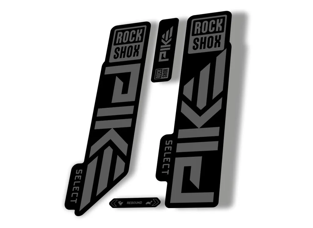 Rock Shox PIKE SELECT 2023 Mountain Bike Cycling Decal Sticker Adhesiv Gray - 1