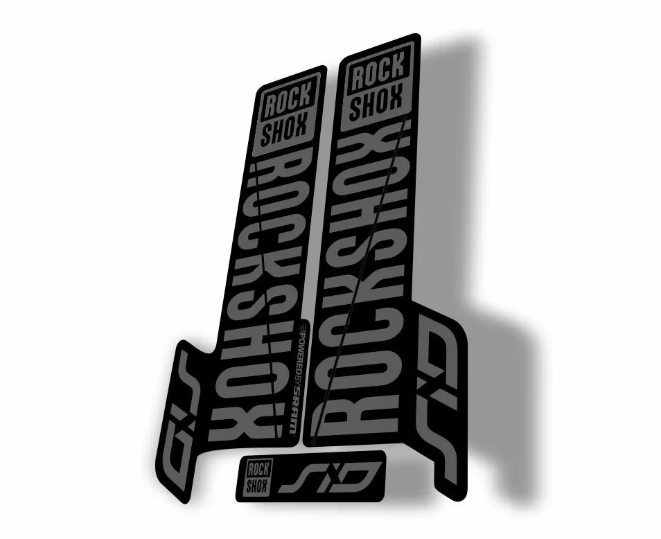 Rock Shox SID 2018 Mountain Bike Cycling Decal Kit Sticker Adhesive Gray - 1