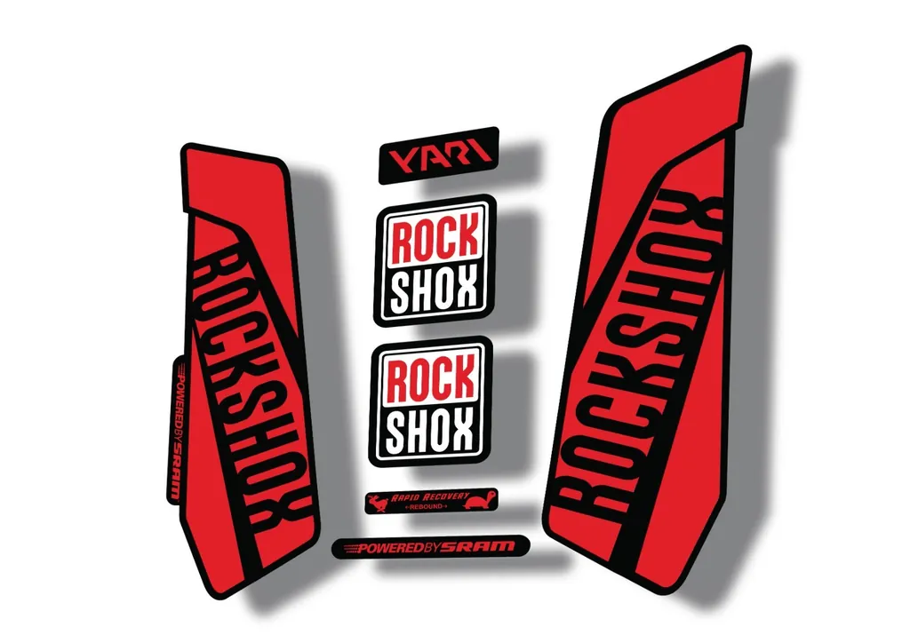 Rock Shox YARI 2015-16 Fork Decal Mountain Bike Cycling Sticker Adhesive Red - 1