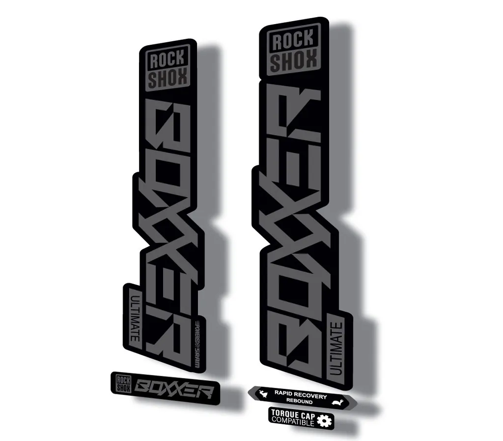 Rock Shox BOXXER 2020 ULTIMATE Mountain Bike Cycling Decal Adhesive Gray - 1