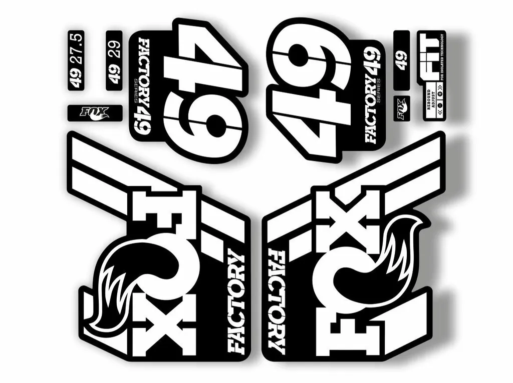 FOX 49 Float 2018-19 Forks Suspension Factory Decal Sticker Adhesive Black - 1