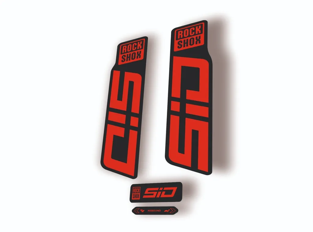 Rock Shox SID 2024 Fork Decal Mountain Bike Cycling Sticker Kit Red - 1
