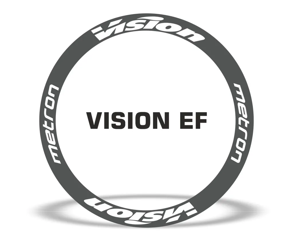 Vision Metron EF Road Bike Rim Decal Wheel Sticker Set Adhesive White - 1