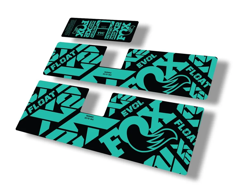 FOX Float X2 2021 Rear Shock Suspension Sticker Factory Decal Full Set Dolphin - 1