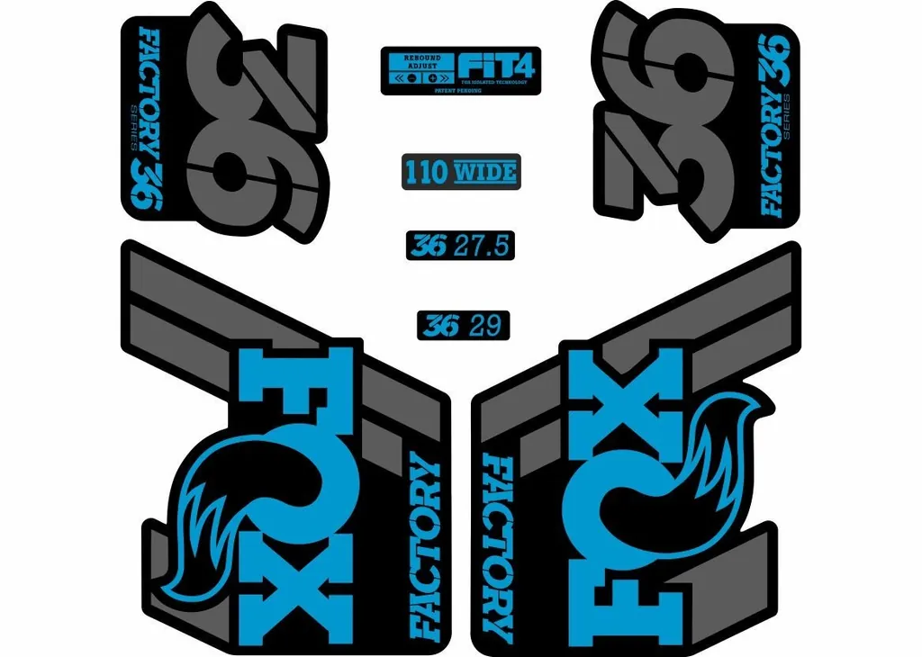FOX 36 Float 2018-19 Forks Suspension Factory Decal Sticker Adhesive Blue Gray - 1