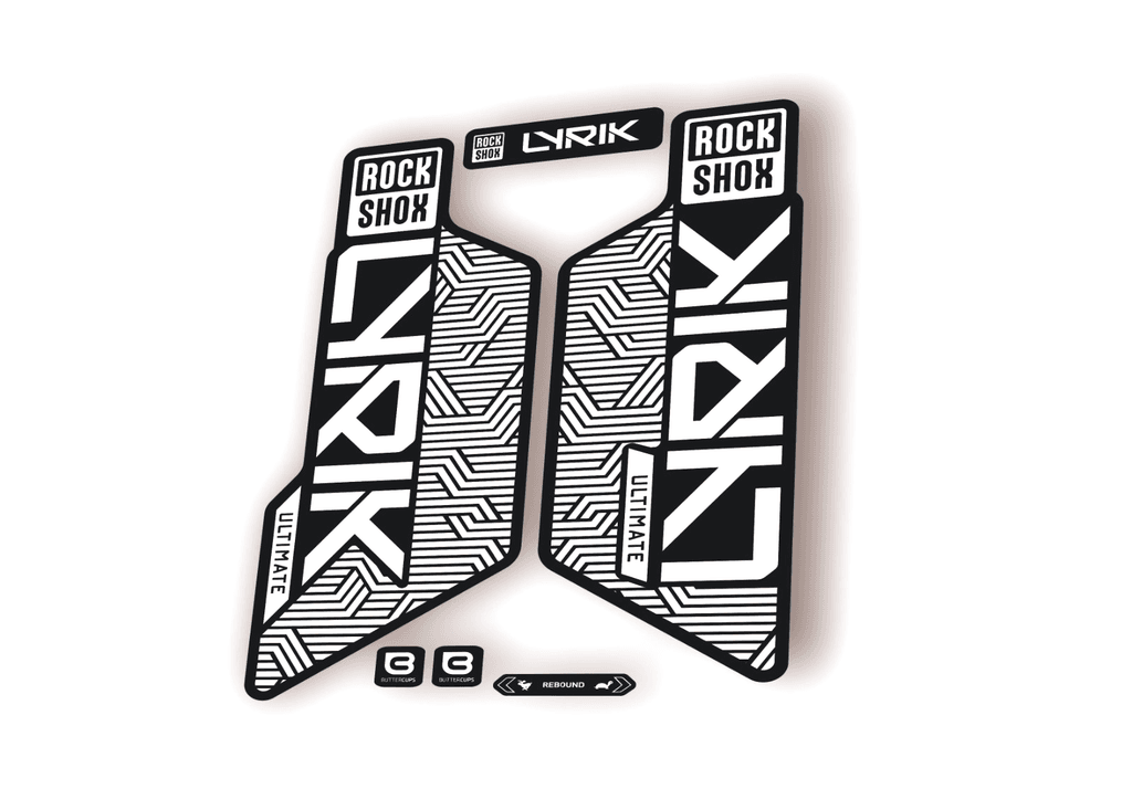 Rock Shox LYRIK ULTIMATE 2025 Flight Attendant Bike Cycling Decal Sticker White - 1