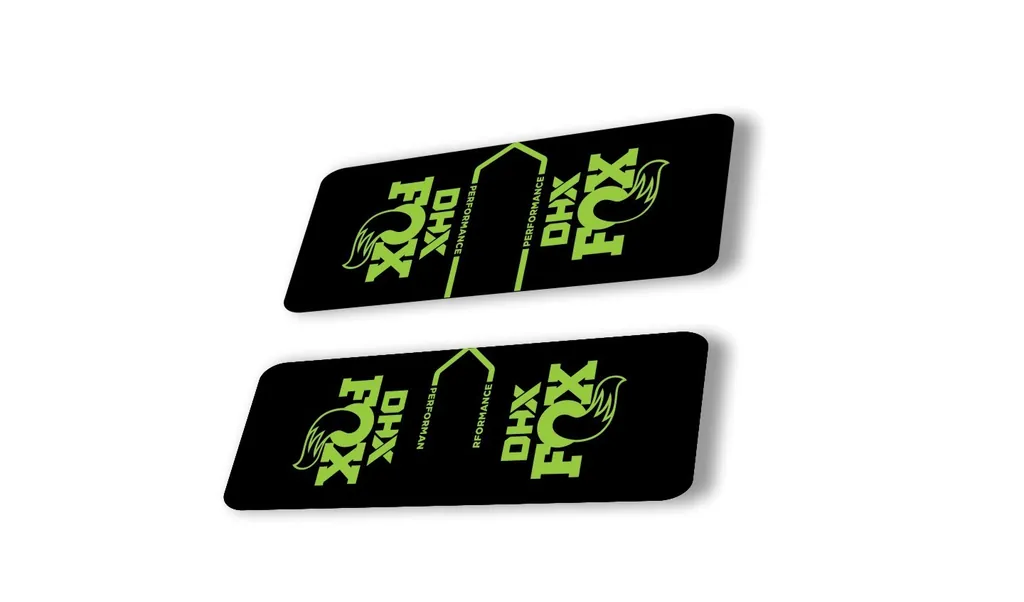 FOX DHX 2022 Performance Rear Shock Suspension Sticker Decal Adhesive Green - 1