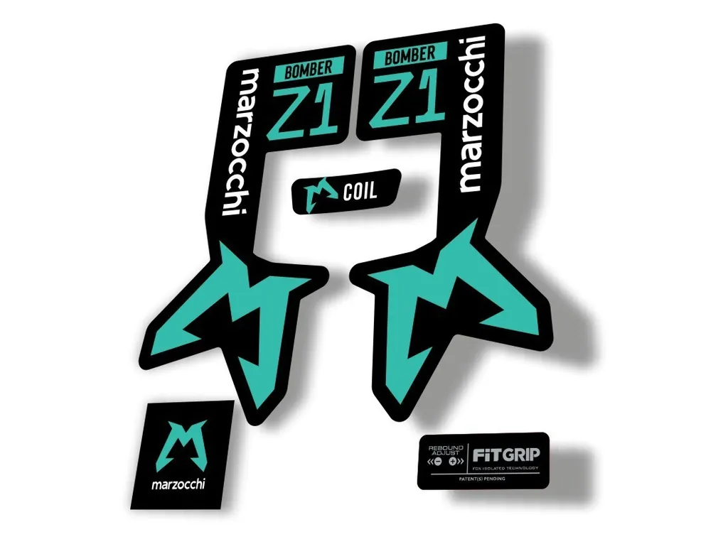 Marzocchi Bomber Z1 2025 2025 Fork Suspension Sticker Decal Kit Adhesive Dolphin - 1