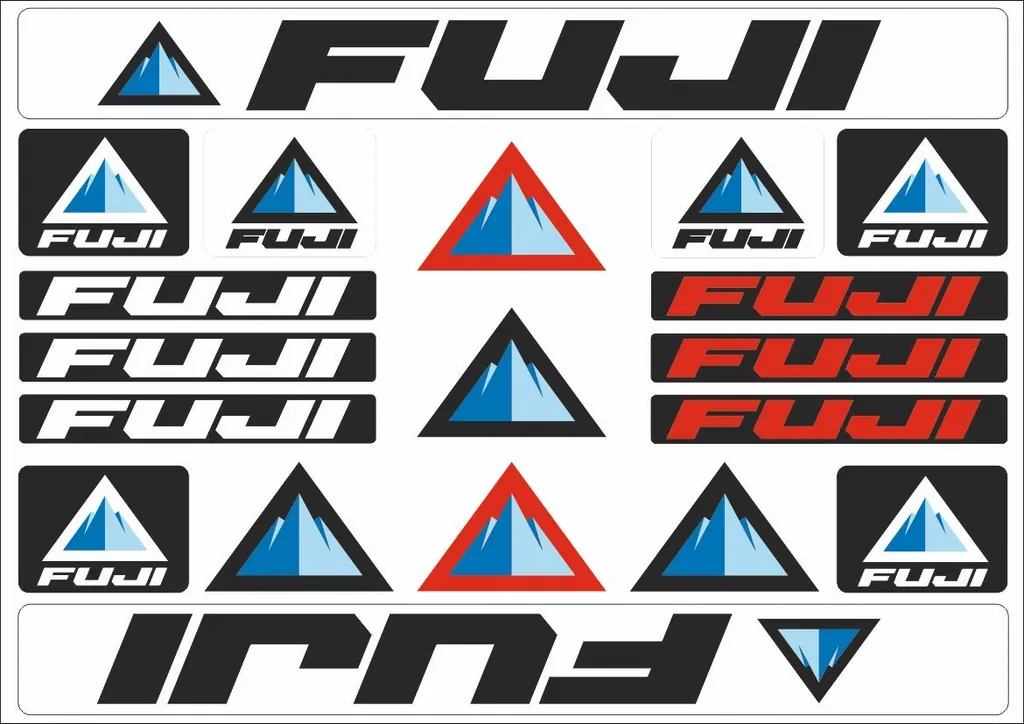 Bicycle Vinyl Frame Stickers – Compatible with FUJI Bikes – Black - 1