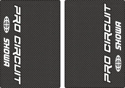 Showa ProCircuit Motocross Upper Fork Decal Stickers Graphic Set Adhesive Carbon - 1