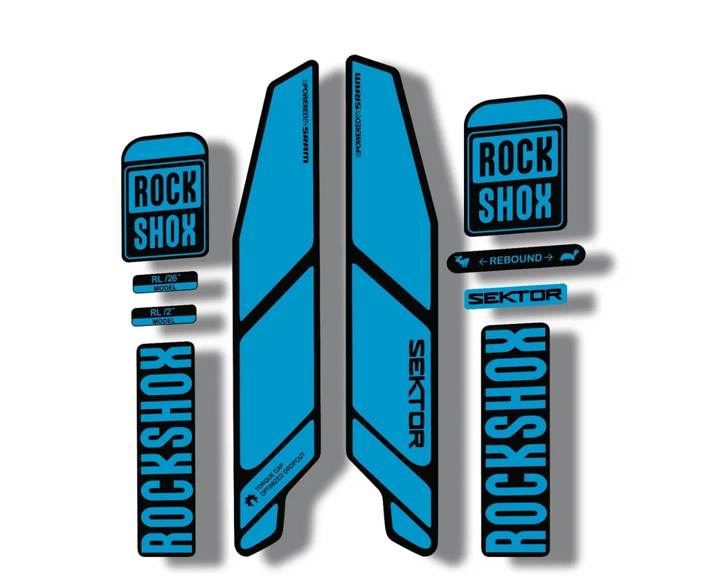 Rock Shox SEKTOR 2015 Fork Decal Mountain Bike Cycling Sticker Adhesive Blue - 1