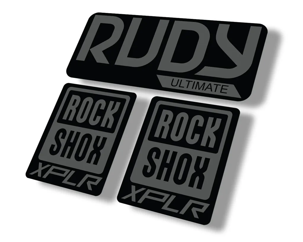 Rock Shox Rudy Ultimate XPLR Gravel Fork Decal Bike Cycling Sticker Gray - 1