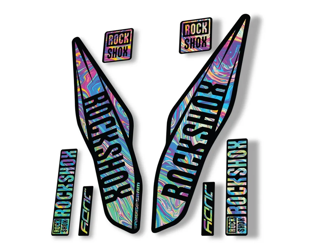 Rock Shox Judy 2017 Fork Decal Bike Cycling Sticker Adhesive Oil Slick 1 - 1