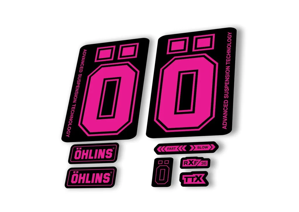 Ohlins RXF36 M2 2019 Fork Decal Mountain Bike Cycling Sticker Adhesive Pink - 1