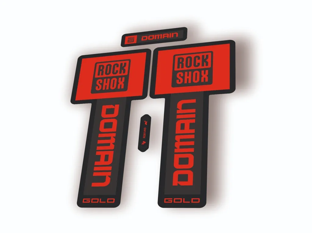 Rock Shox DOMAIN GOLD 2025 Mountain Bike Cycling Decal Sticker Adhesive Red - 1