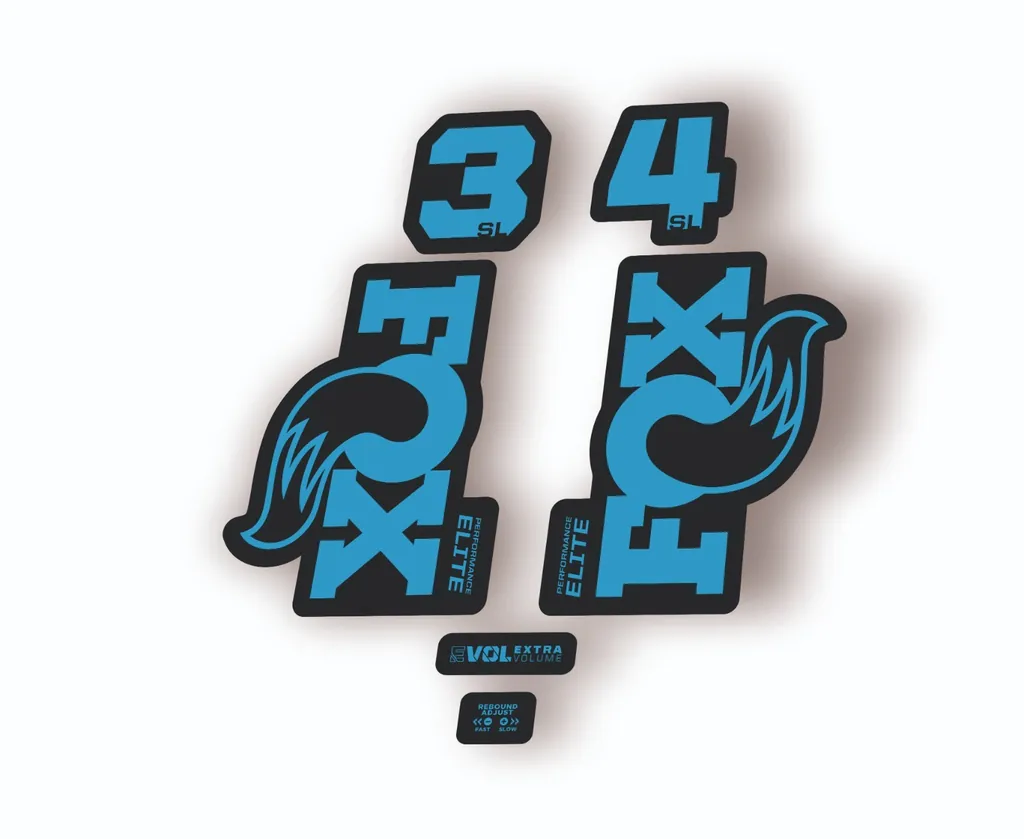 FOX 34 SL Elite Performance 2026 Fork Factory Decal Sticker Adhesive Blue - 1