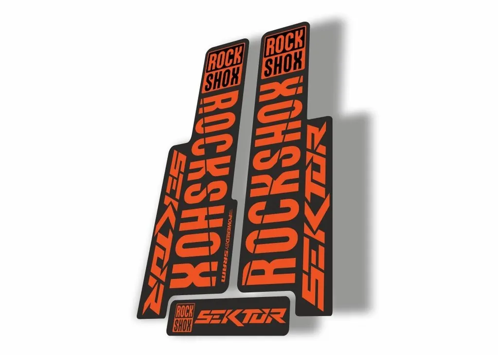 Rock Shox SEKTOR 2018 Fork Decal Mountain Bike Cycling Sticker Adhesive Orange - 1