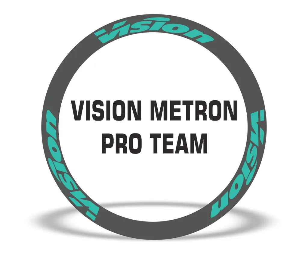 Vision Metron Pro Team Road Bike Rim Decal Wheel Sticker Set Adhesive Dolphin - 1